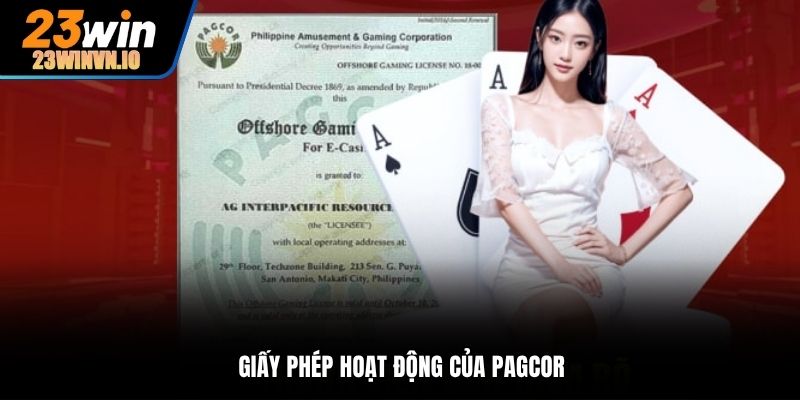 Giấy phép hoạt động của PAGCOR
